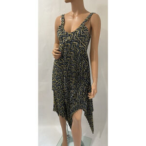 a.l.c. dress 2 %100 Silk asymmetric geometric Print night Out Dress Size XS